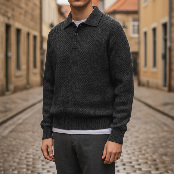 Men's Polo Neck Sweater