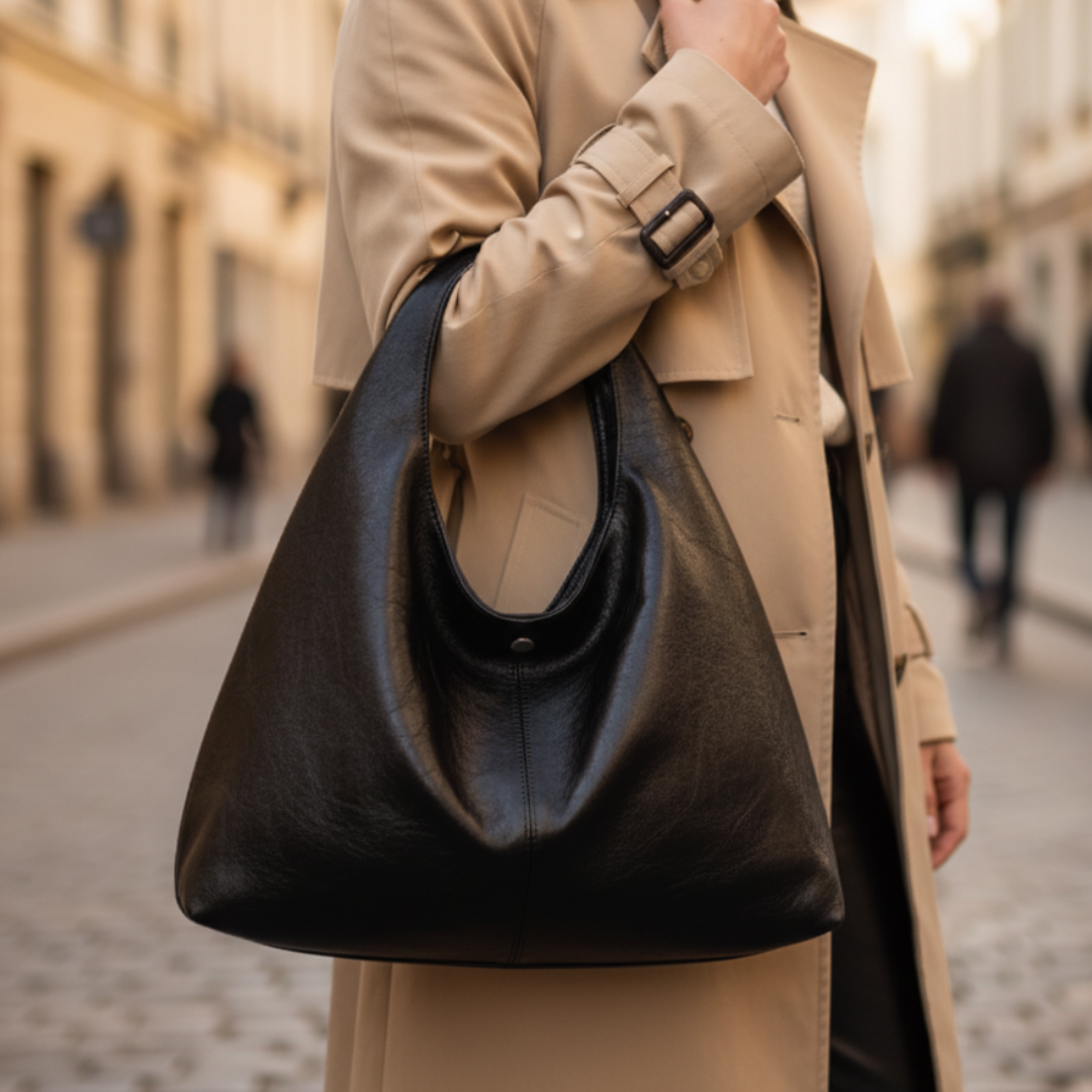 Borsa a spalla hobo grande da donna in pelle sintetica
