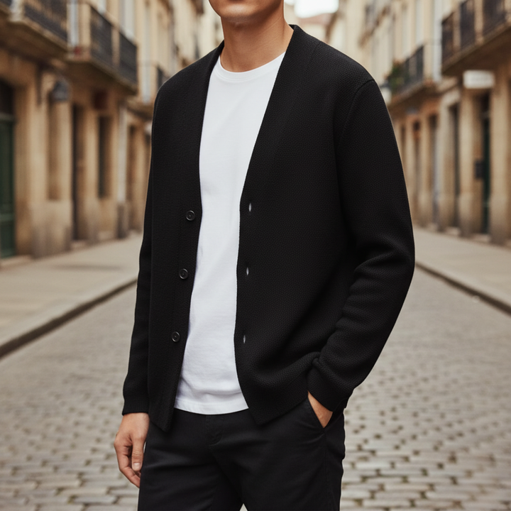 Men's Knit Cardigan – Elegant Winter Jacket