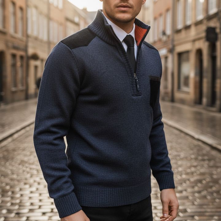 Men's Half Zip Sweater in Soft Blend