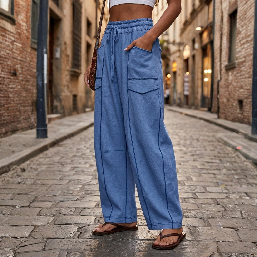 Women's Wide Leg Barrel Jogger Pants
