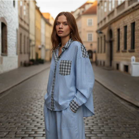Women's Striped Pajama Set 2 Pieces