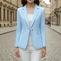 Blazer aderente da donna con bottone singolo