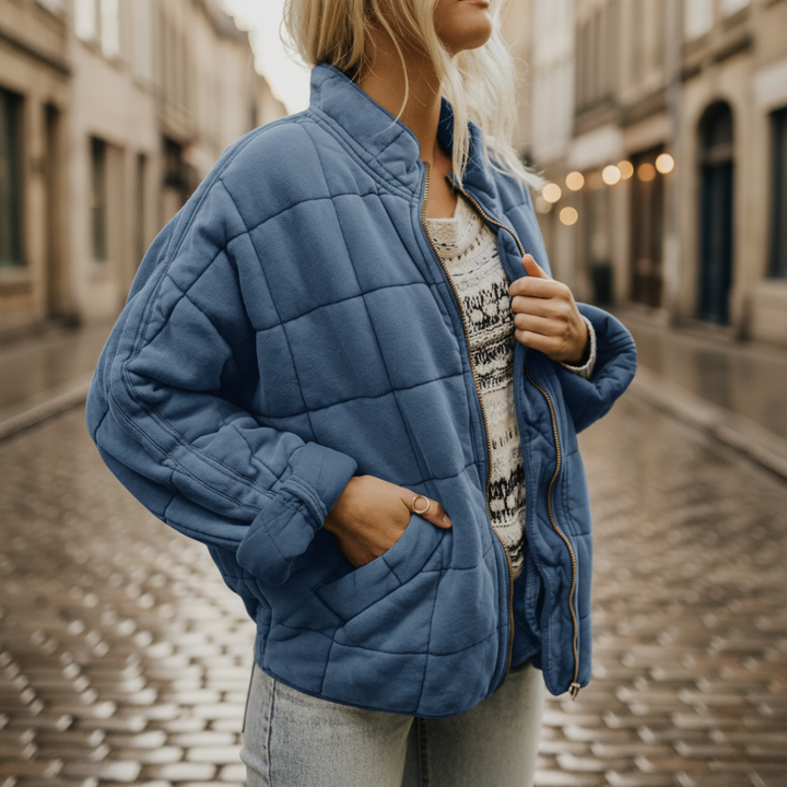 Women's Padded Jacket with Zipper
