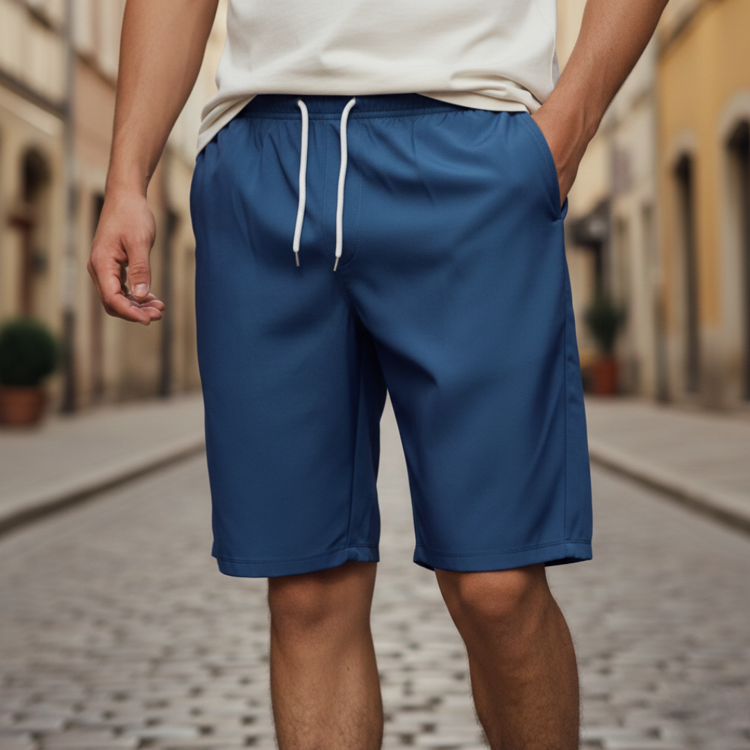Casual Shorts with Drawstring and Elastic Waist for Men