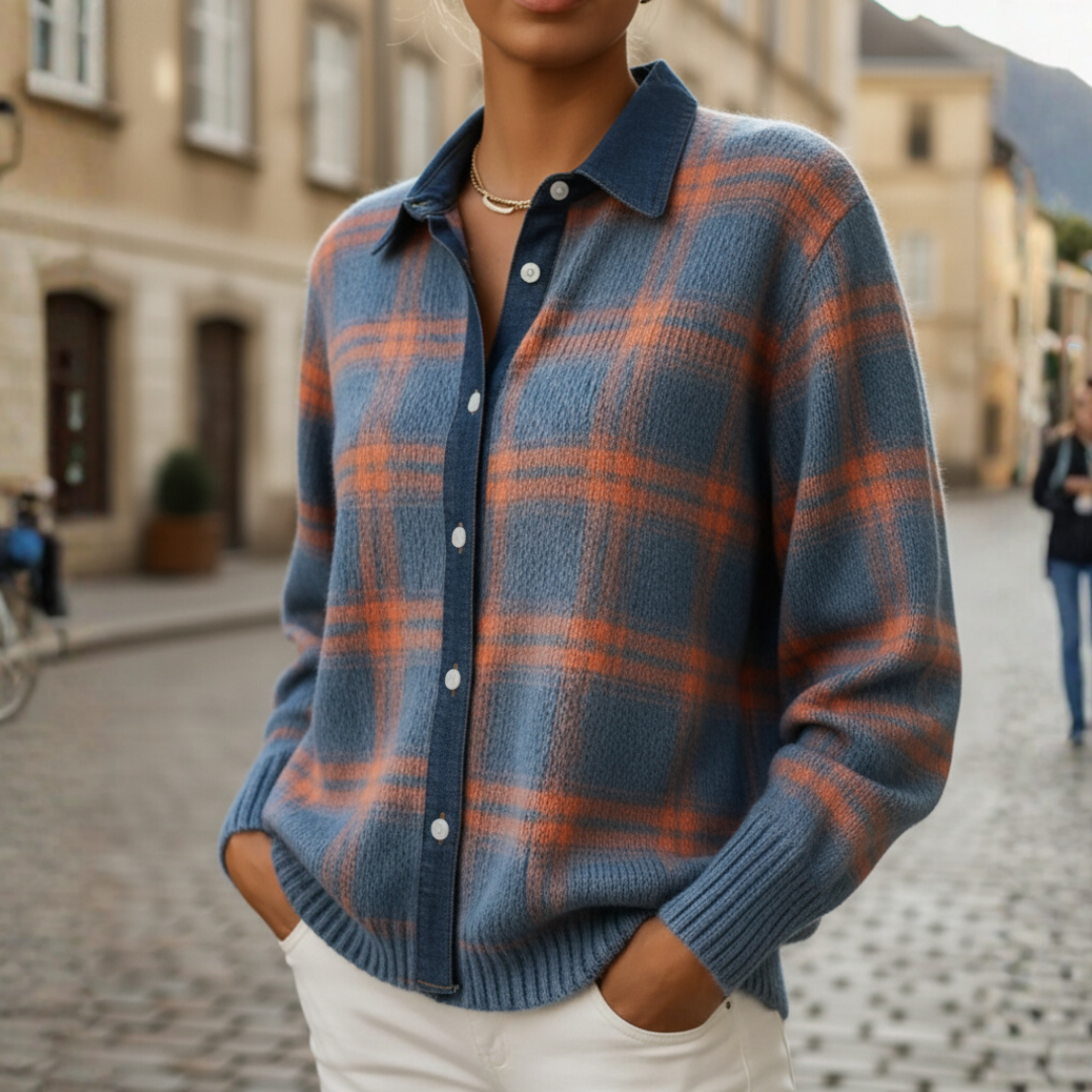 Women's Plaid Sweater Shirt
