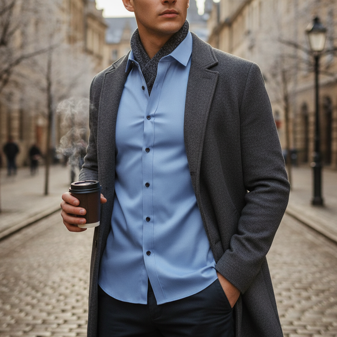 Men's Slim Fit Long Sleeve Shirt