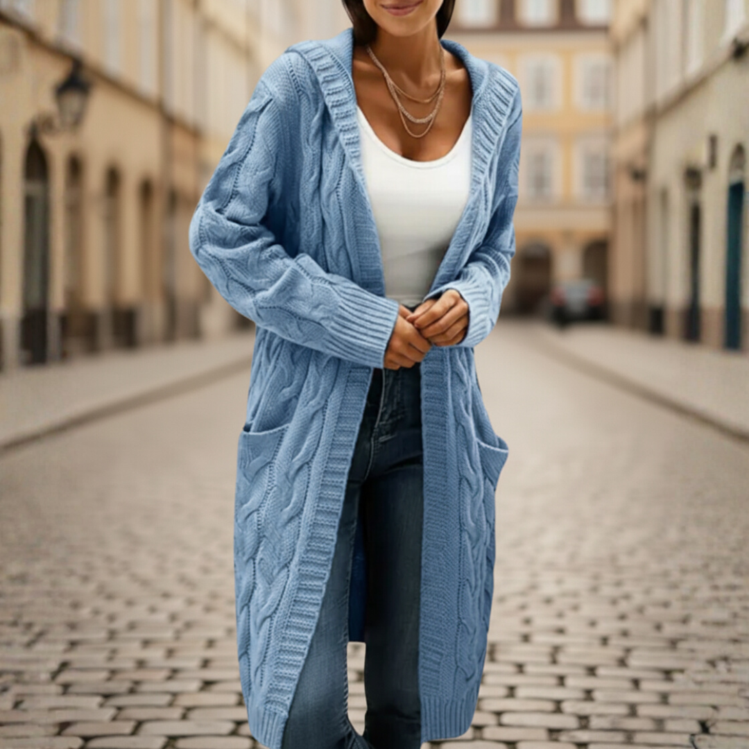 Long Women's Cardigan with Pockets