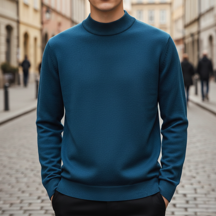 Men's High Neck Long Sleeve Sweater