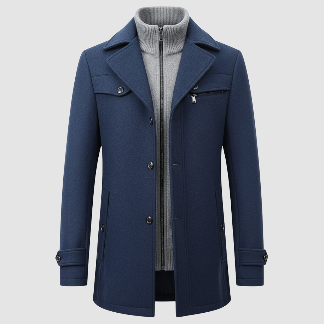 Men's Coat with High Collar