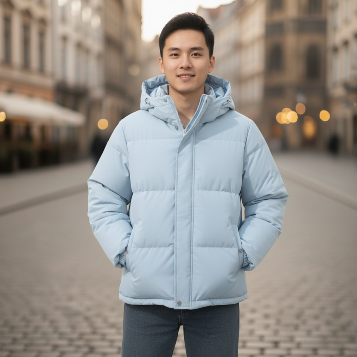 Giacca imbottita unisex con cappuccio