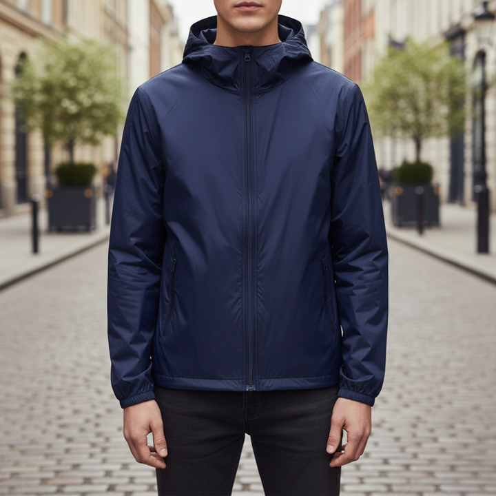 Men's Hooded Jacket in Technical Fabric