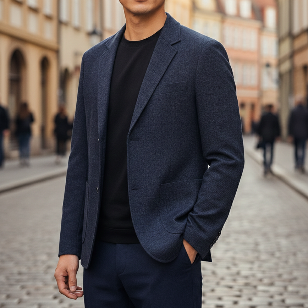 Slim Fit Men's Checkered Blazer