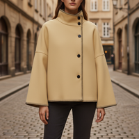 Elegante cappotto oversize da donna in tessuto misto