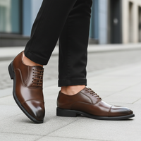 Scarpe Oxford da uomo in pelle sintetica