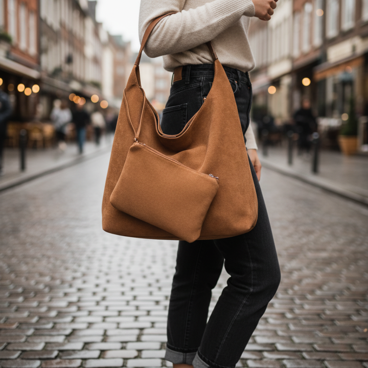 Borsa da donna con manico e pochette abbinata