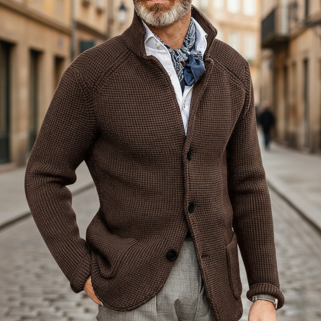 Men's Winter Cotton Cardigan with Buttons
