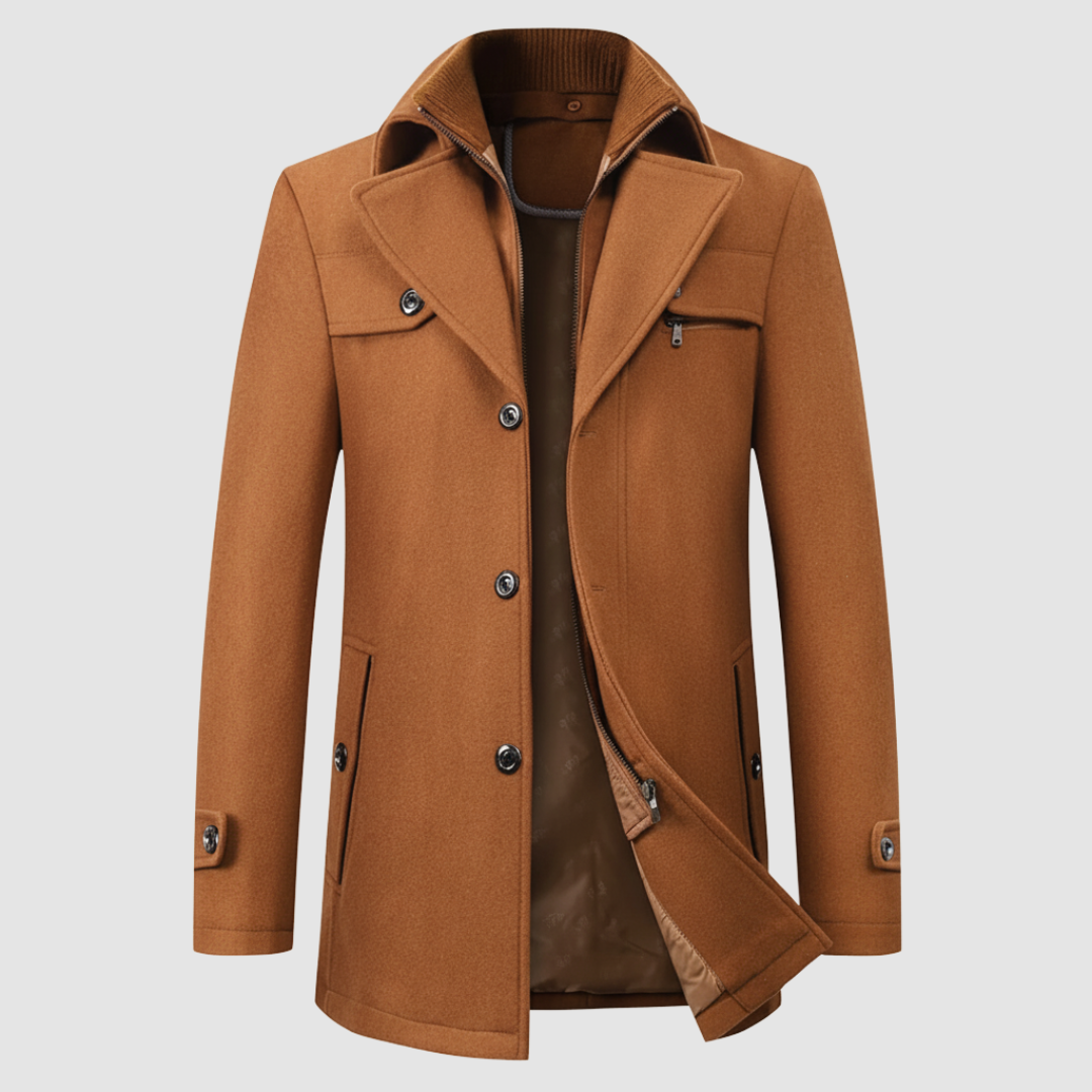 Men's Coat with High Collar