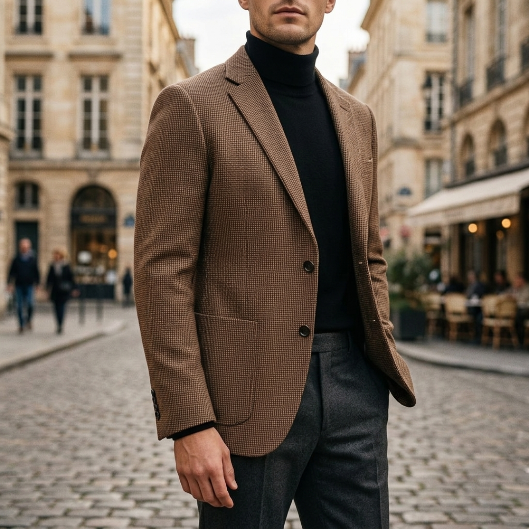 Men's Slim Fit Blazer Jacket in Wool Blend