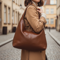 Borsa a spalla hobo grande da donna in pelle sintetica