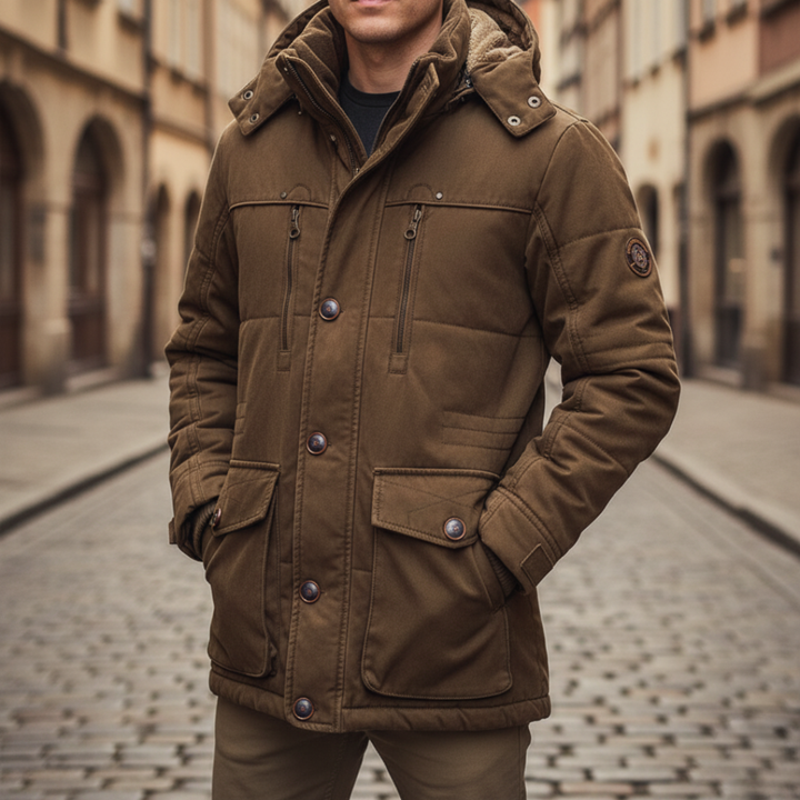 Giacca invernale da uomo con cappuccio – Giacca calda e comoda