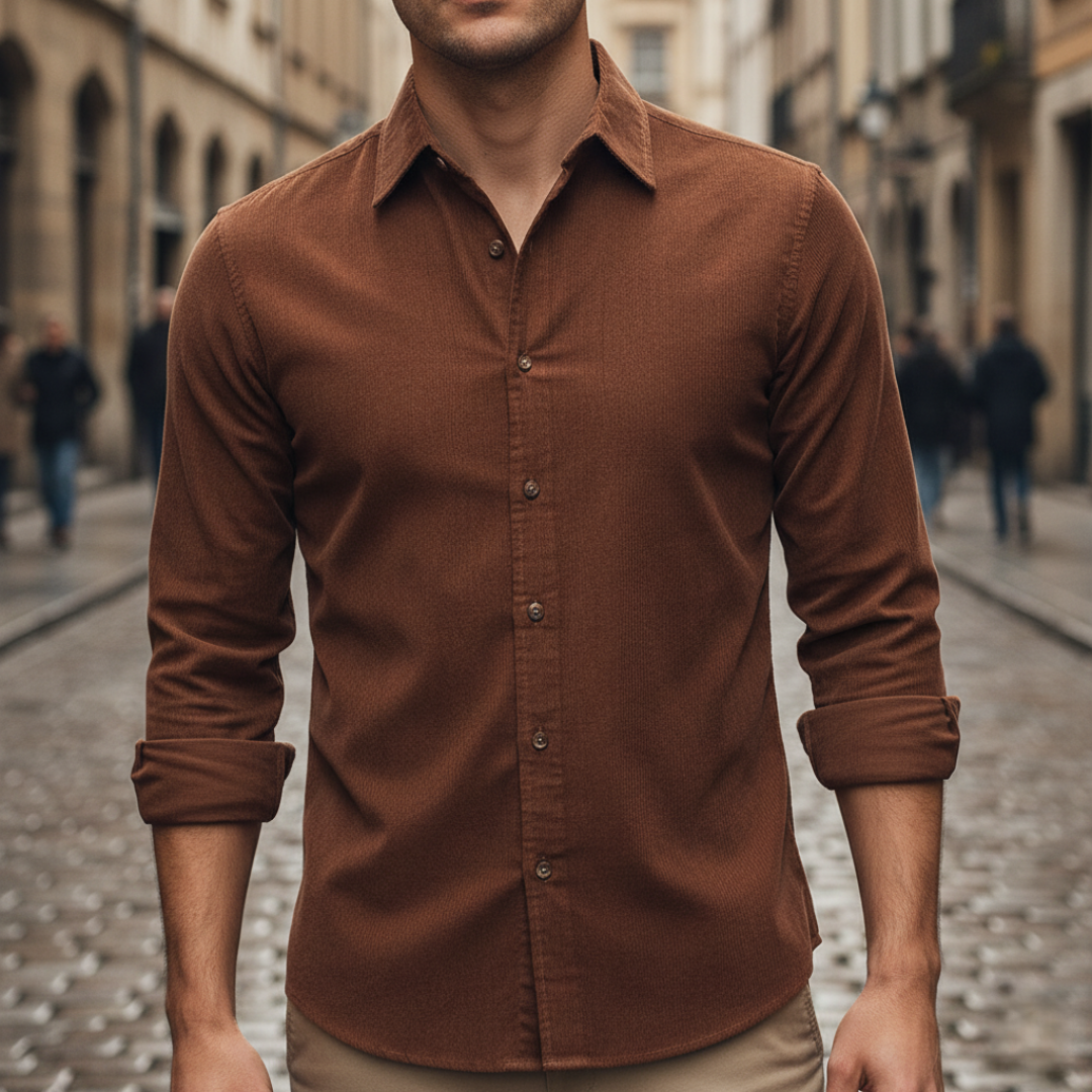 Men's Slim Corduroy Shirt