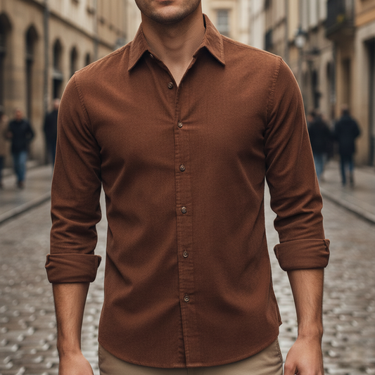 Men's Slim Corduroy Shirt