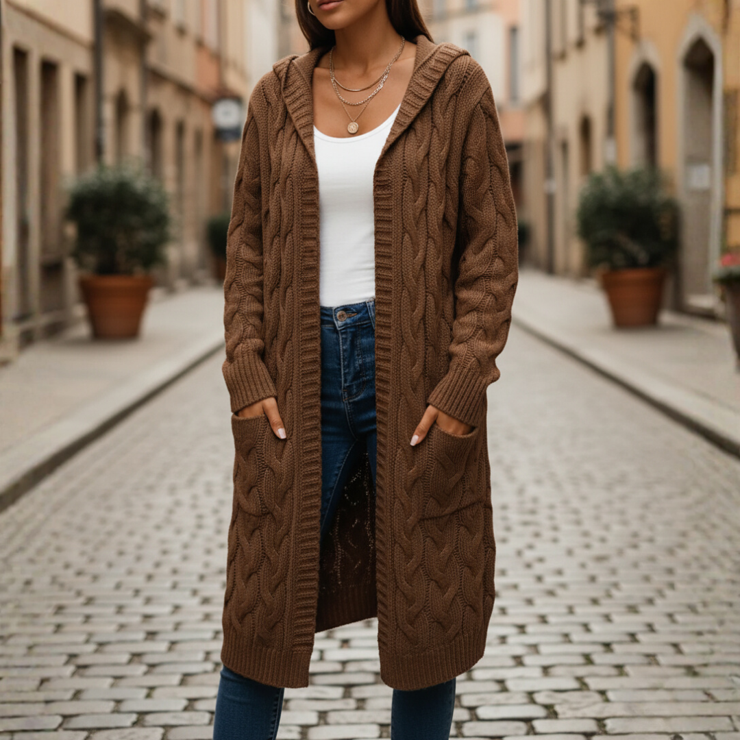 Long Women's Cardigan with Pockets