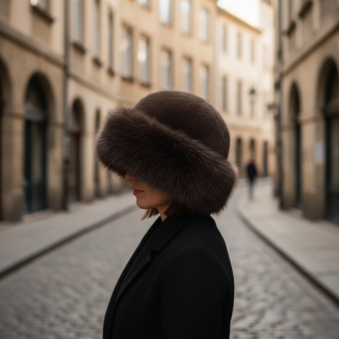 Women's Winter Fabric Mixed Hat