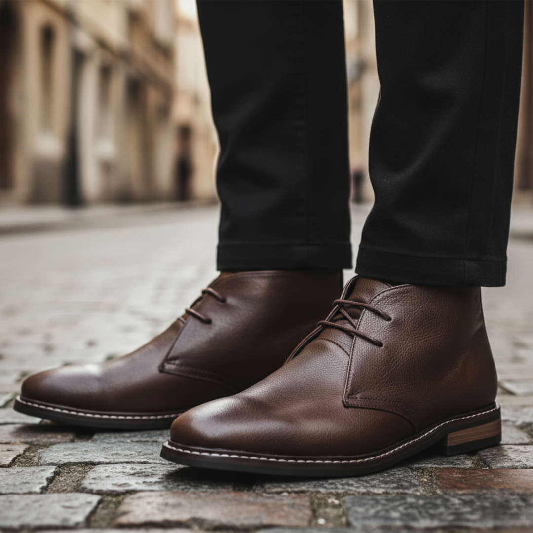 Men's Casual Elegant Synthetic Leather Chukka Boots