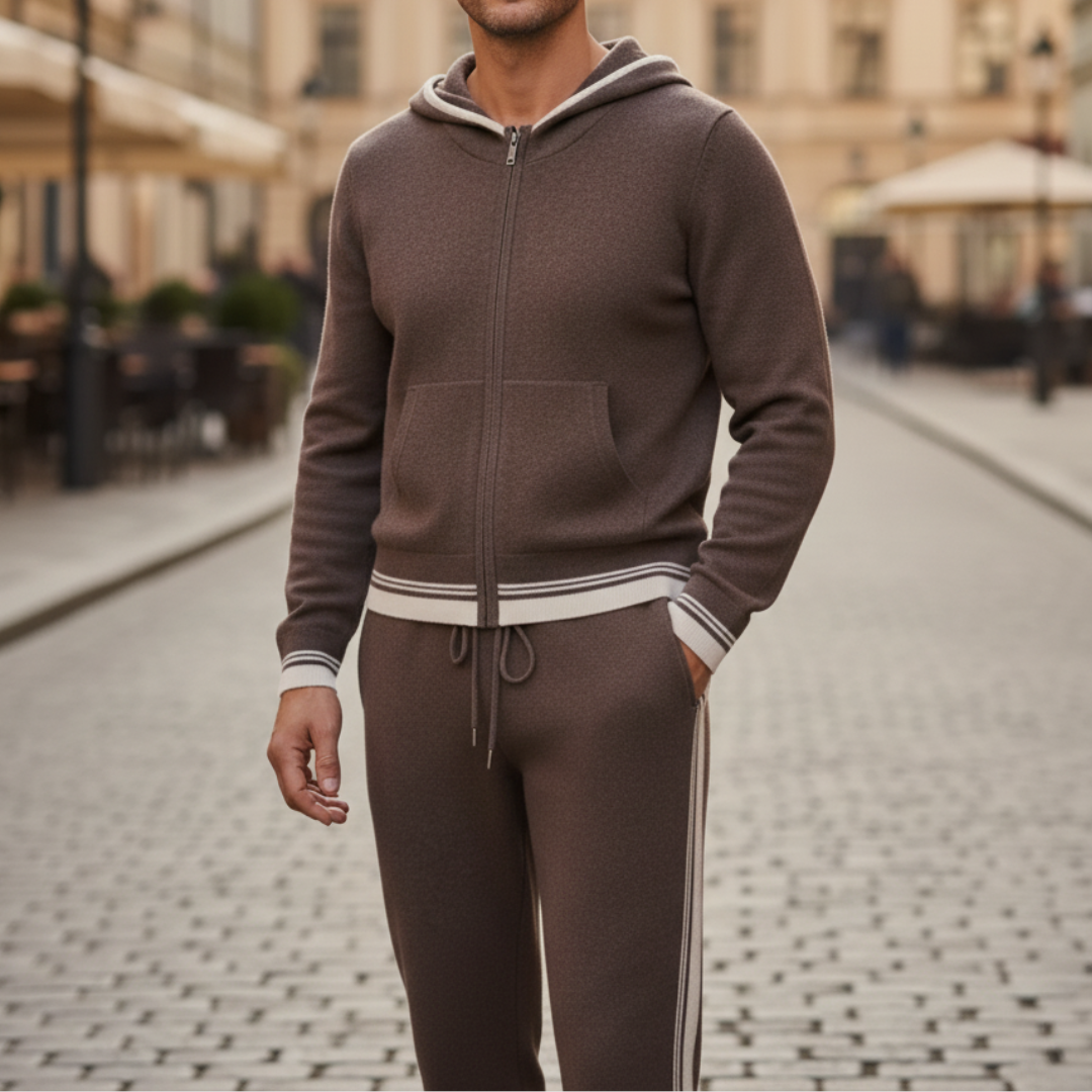 Men's Hoodie Set in Soft Knit