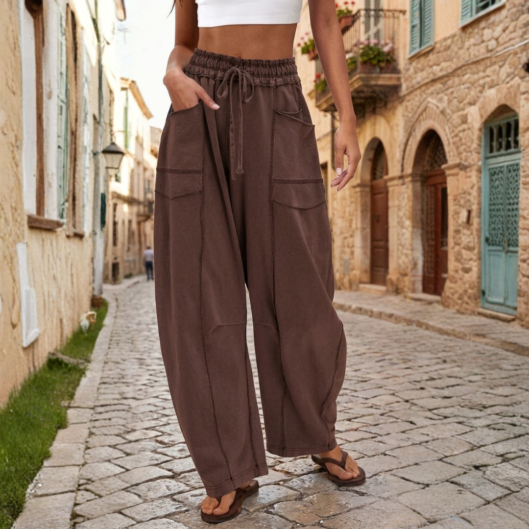 Women's Wide Leg Barrel Jogger Pants