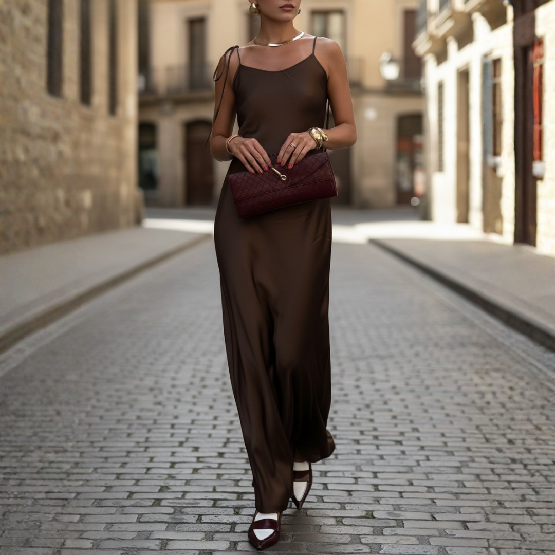 Maxi Dress for Women with Thin Straps
