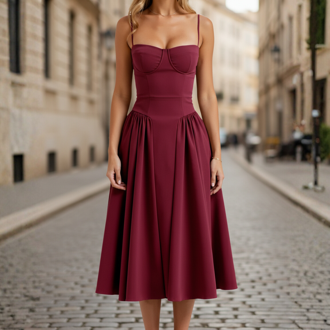 Long Women's Dress Without Sleeves