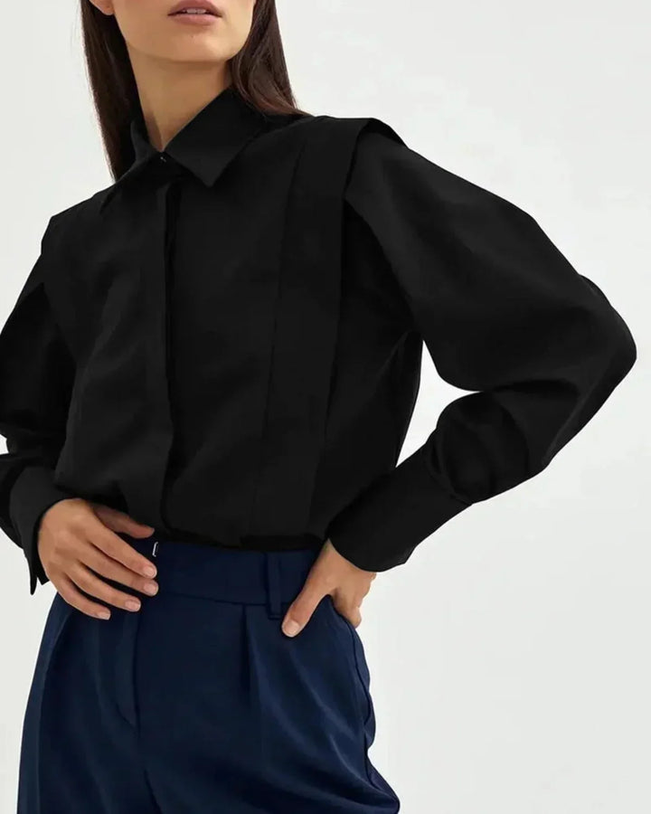 Camicia senza maniche in cotone da donna con bottoni