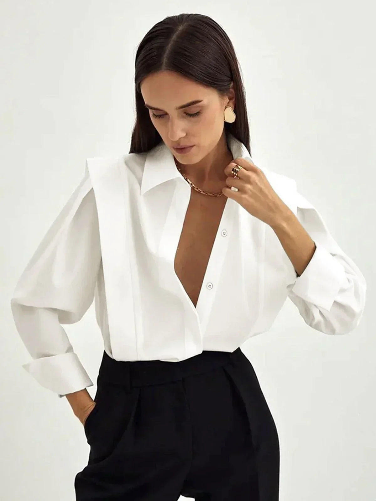 Women’s Cotton Button-Up Sleeveless Shirt