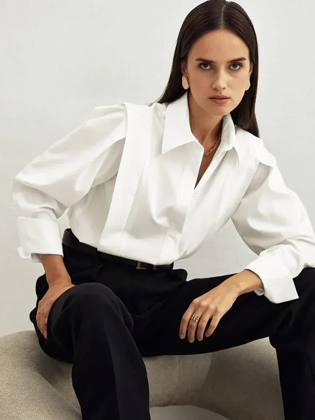 Women’s Cotton Button-Up Sleeveless Shirt
