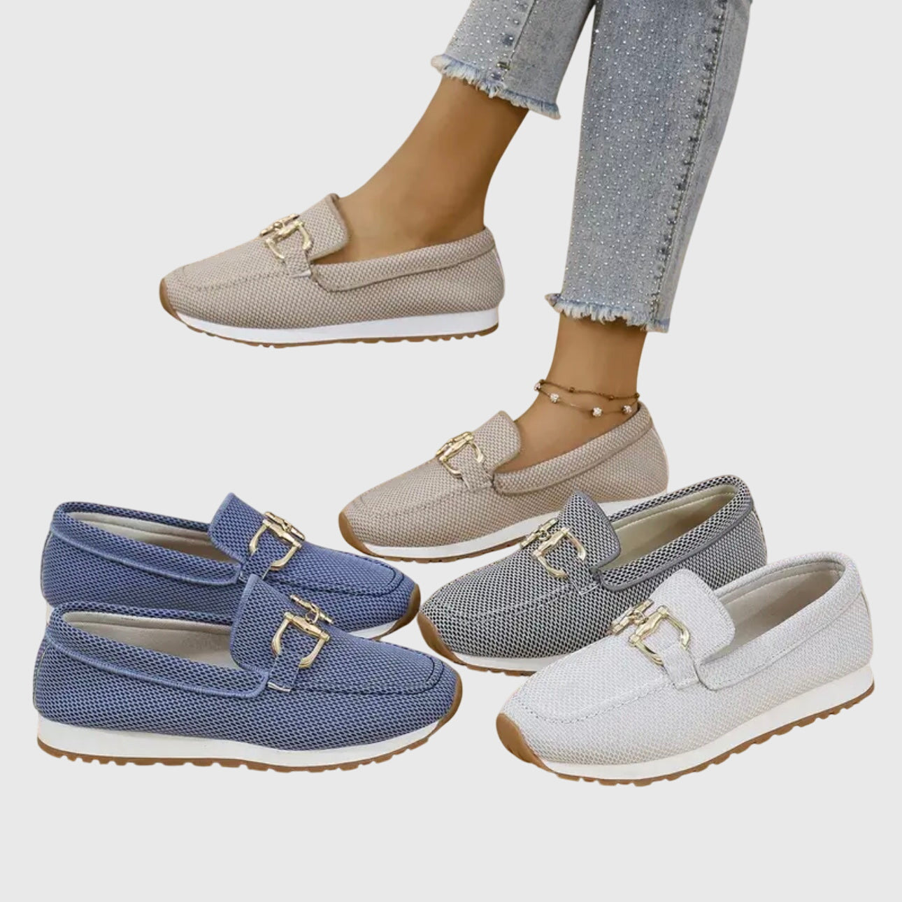 Women's Orthopedic Loafers with Anatomical Insole and Round Toe