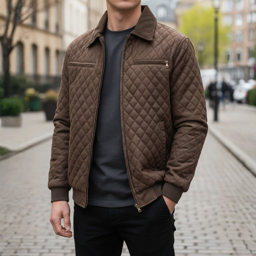 Men's Quilted Jacket in Fabric