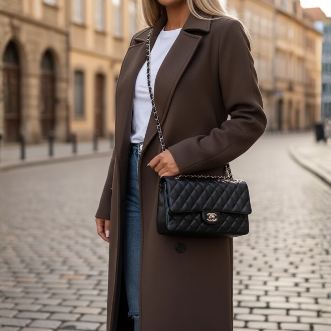 Women's Winter Coat with Belt