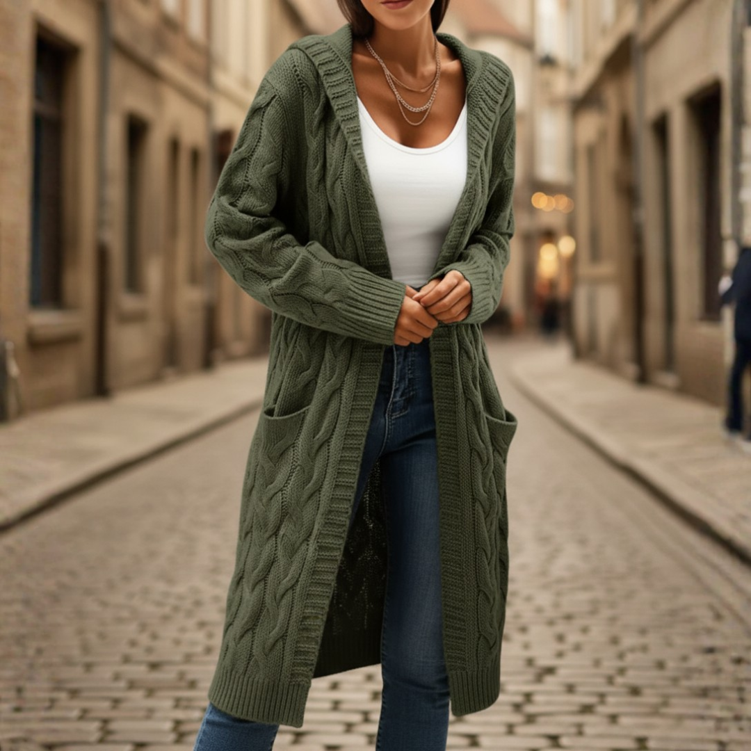 Long Women's Cardigan with Pockets