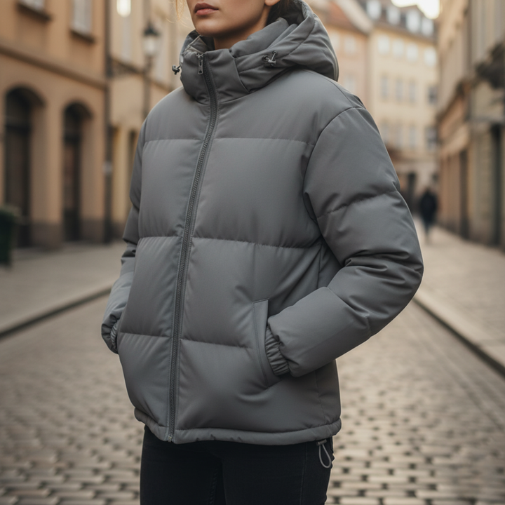 Giacca imbottita unisex con cappuccio