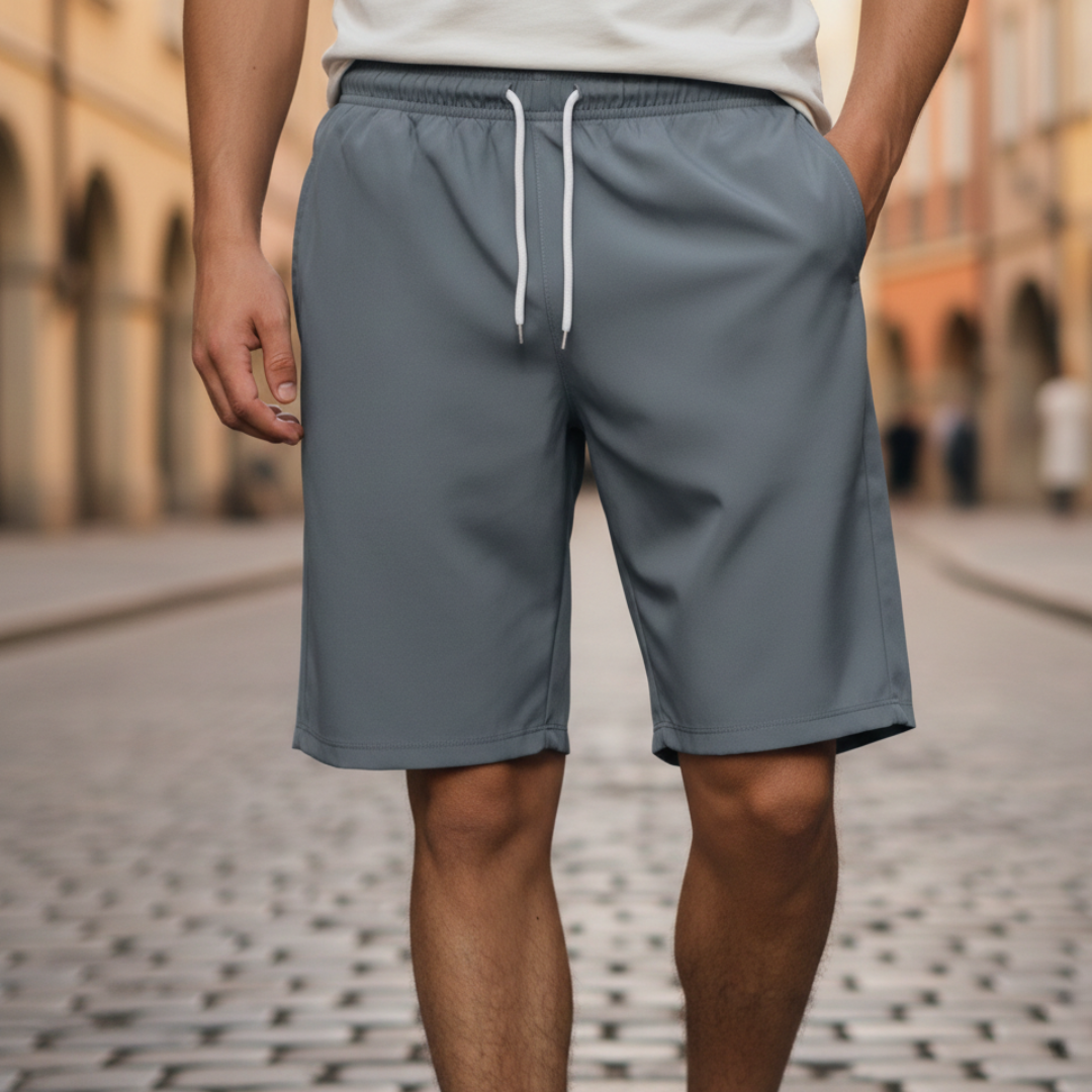 Casual Shorts with Drawstring and Elastic Waist for Men