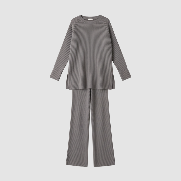 Set di maglione e pantaloni a coste da donna