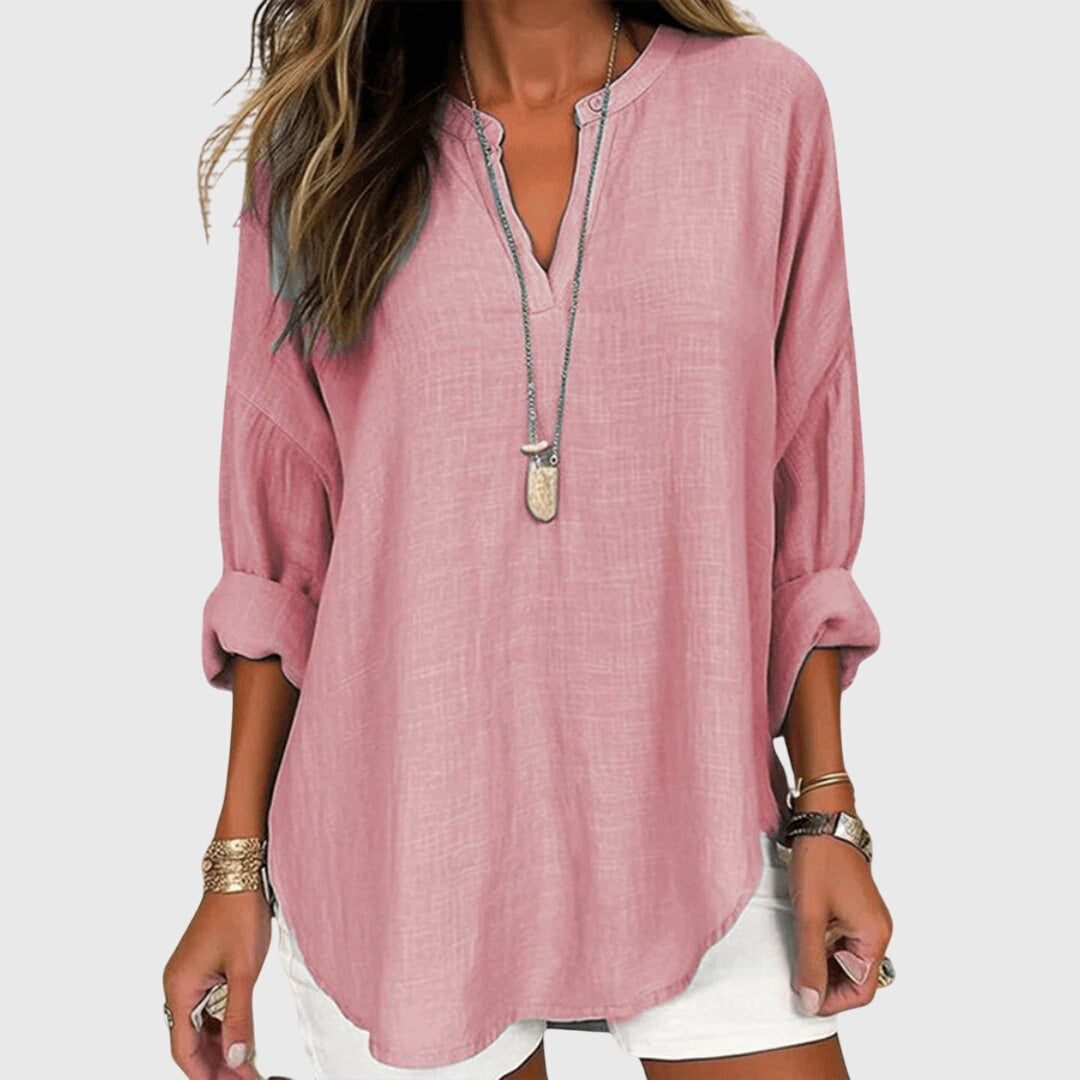 Women's Flowy Sleeveless Shirt with Buttons – Elegant