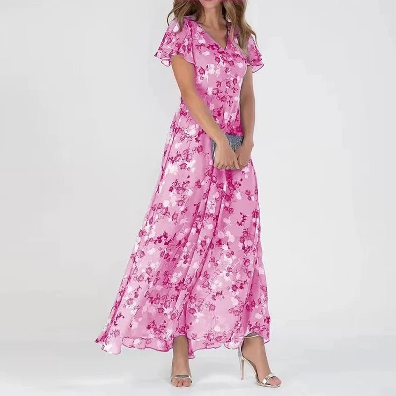 Women's Sleeveless Slim Fit Floral Velvet Dress – Elegant