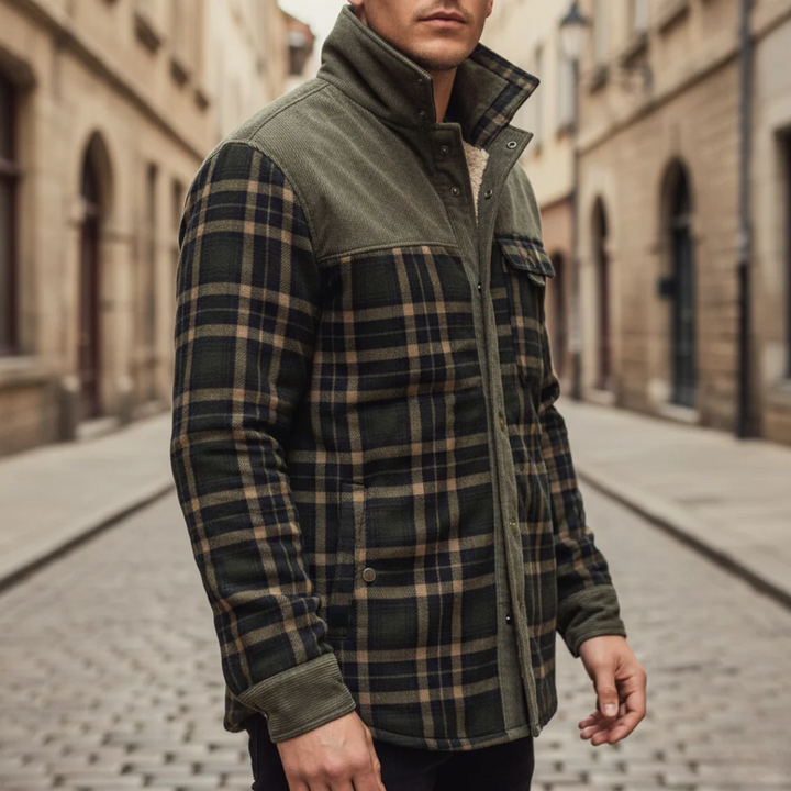 Men's Flannel Jacket with Fleece