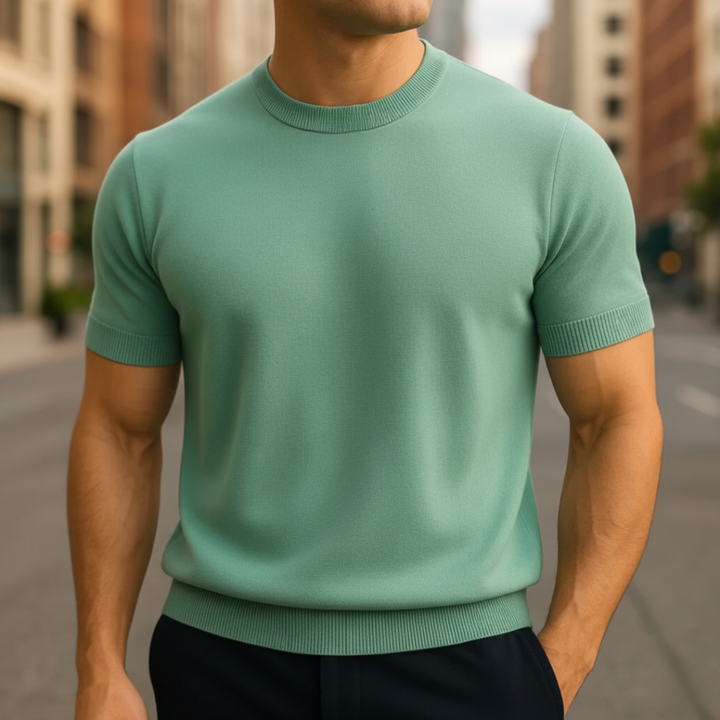 Men's Short Sleeve Cashmere Sweater