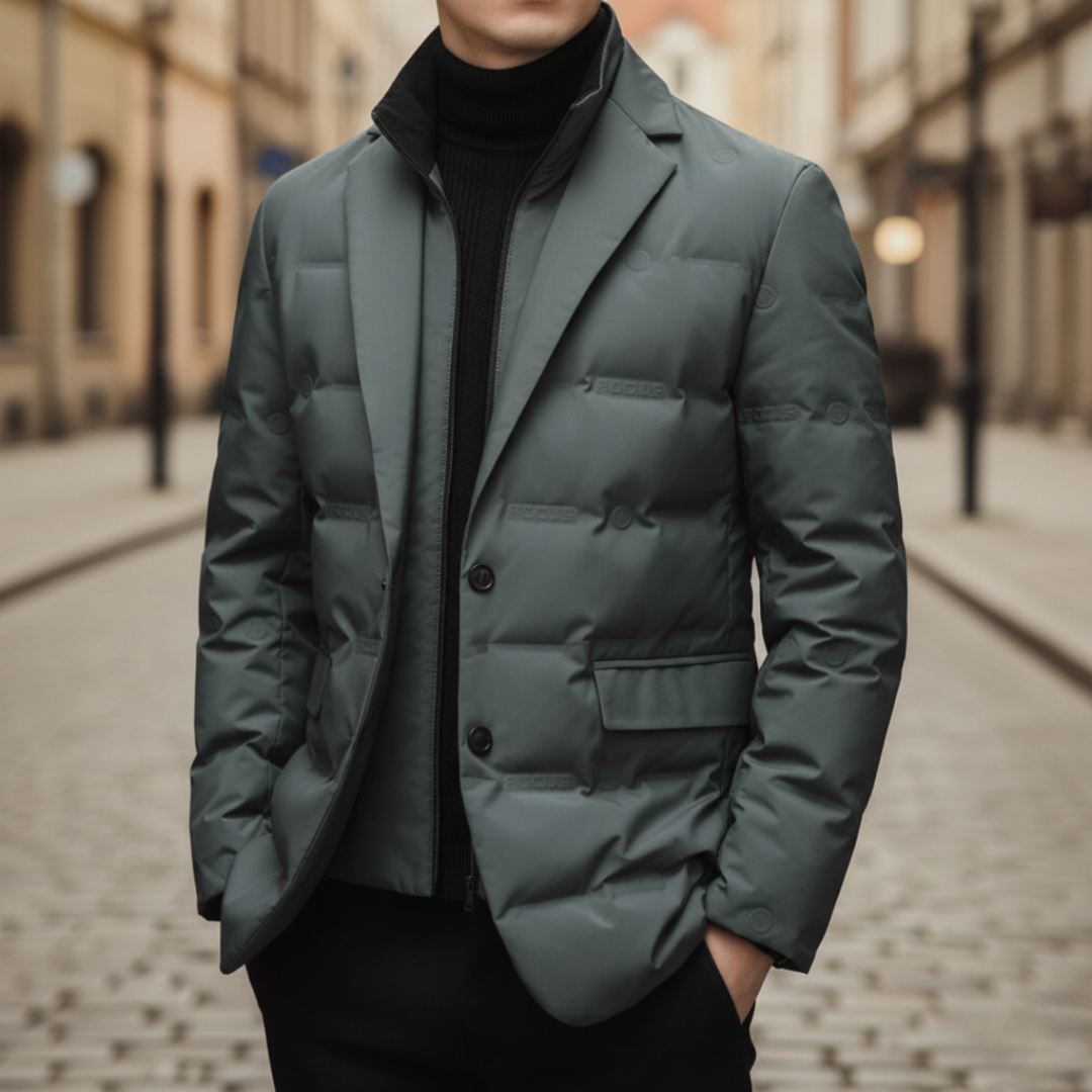 Men's Casual Padded Jacket with Long Sleeves
