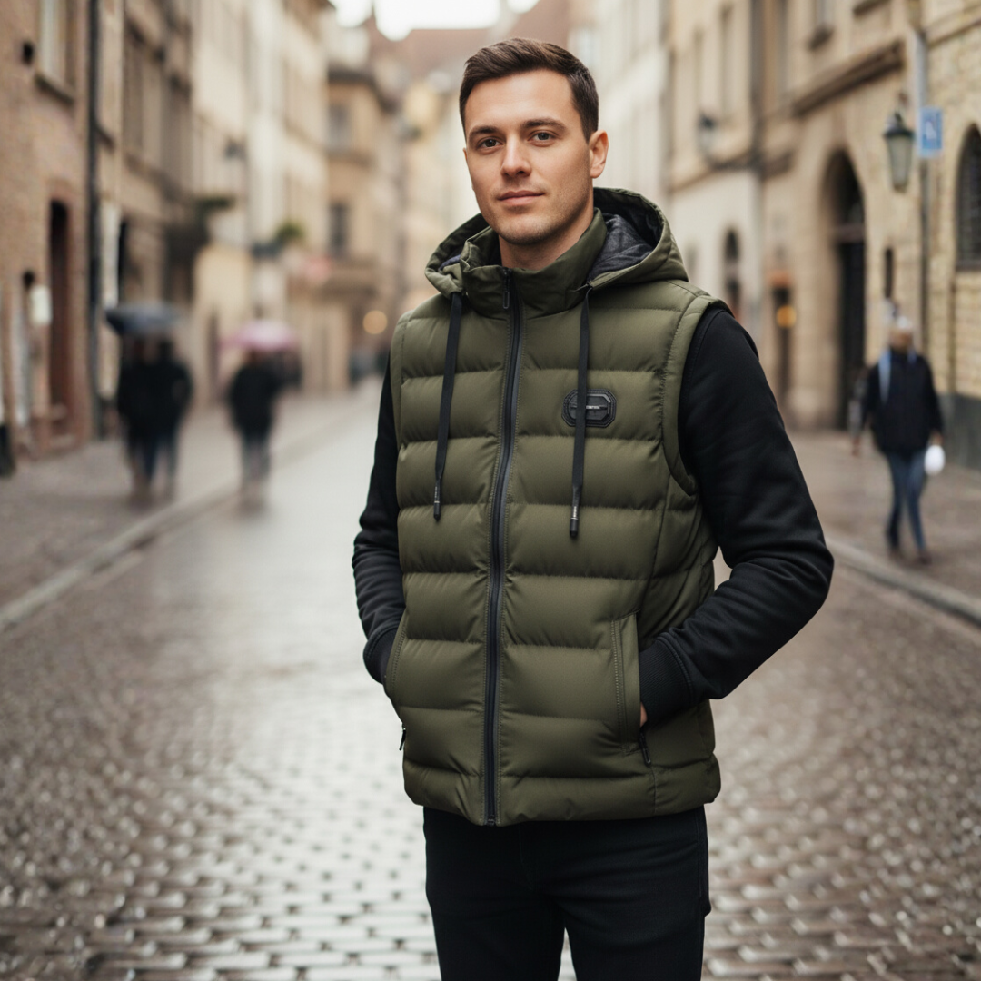Men's Padded Gilet with Hood